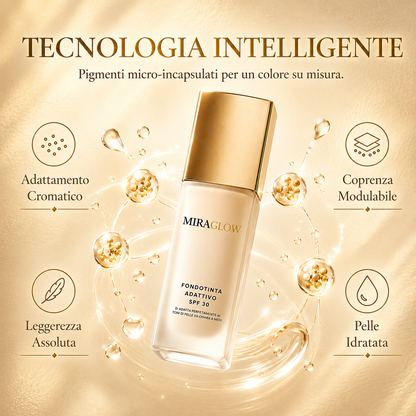 MIRAGLOW™ Fondotinta Adattivo SPF 30 | Effetto Seconda Pelle & Luminosità Naturale